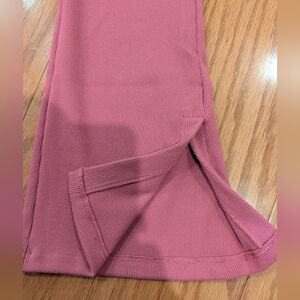Ribbed Pink Flare Pants NWT